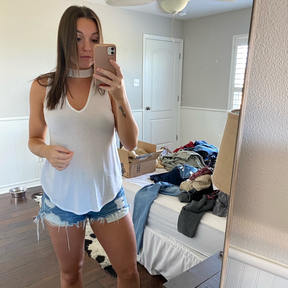 White tank top